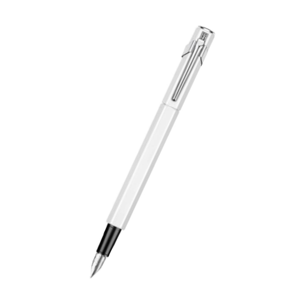 Caran D' Ache 849 Metal Fountain Pen - White - Extra Fine Nib - Pen Boutique Ltd