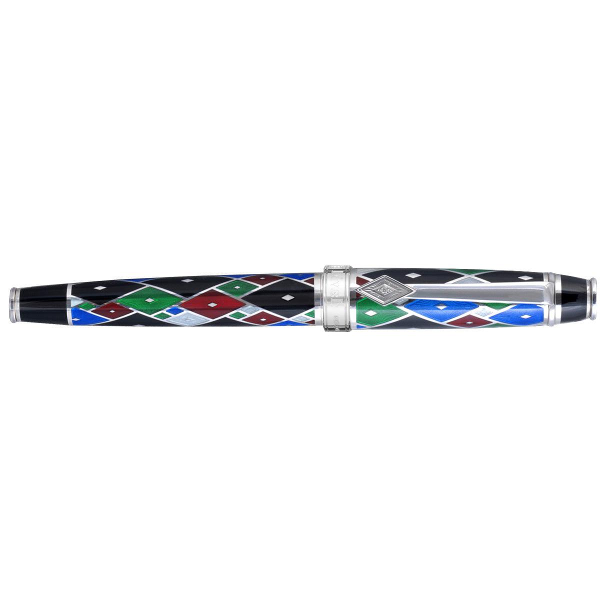 David Oscarson Harlequin Rollerball Pen - Opaque Black/Onyx - Pen Boutique Ltd