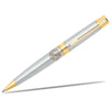 Sheaffer 300 Ballpoint Pen - Brushed Chrome - Gold Trim - Pen Boutique Ltd