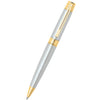 Sheaffer 300 Ballpoint Pen - Brushed Chrome - Gold Trim - Pen Boutique Ltd