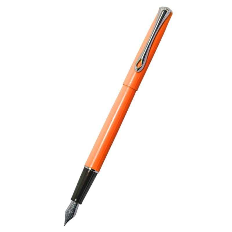 Diplomat Traveller Fountain Pen - Lumi Orange - Medium - Pen Boutique Ltd