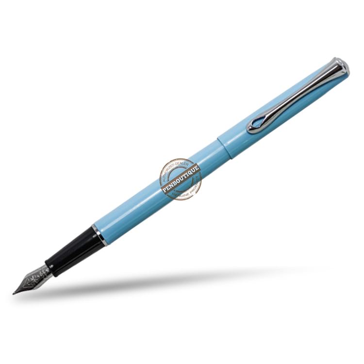 Diplomat Traveller Fountain Pen - Lumi Light Blue - Medium - Pen Boutique Ltd