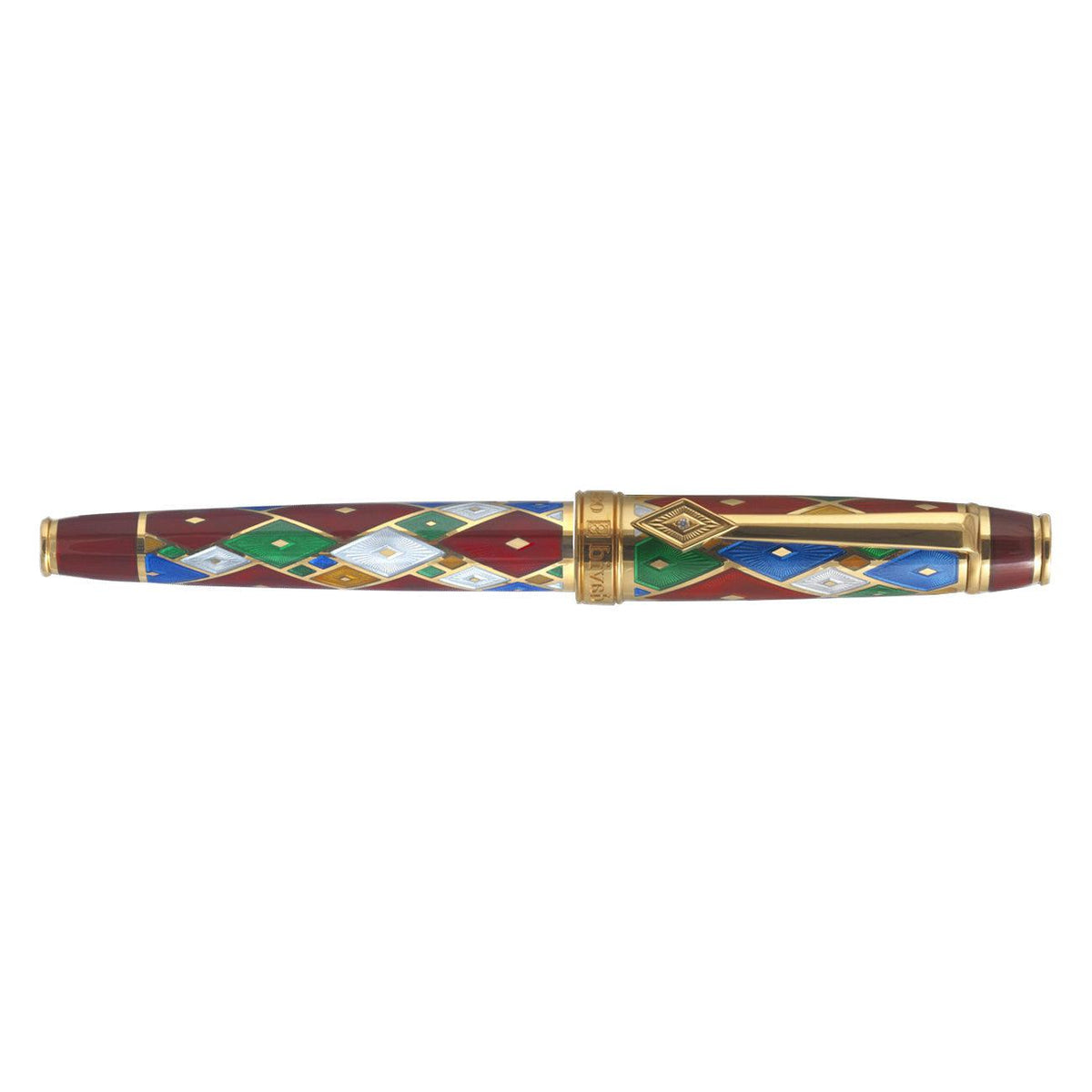 David Oscarson Harlequin Rollerball Pen - Ruby Red - Pen Boutique Ltd