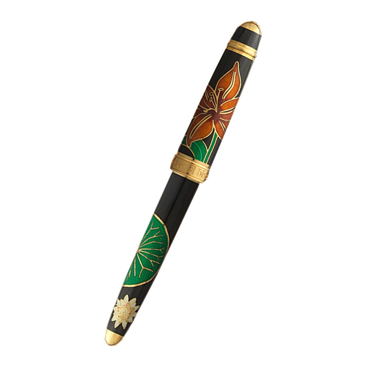 David Oscarson Lily Rollerball Pen - Black, Saffron, Citrine, Ruby and Emerald - Pen Boutique Ltd