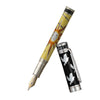 David Oscarson Alfred Bernhard Nobel Fountain Pen - Black Silver w/ Yellow Barrel - Pen Boutique Ltd