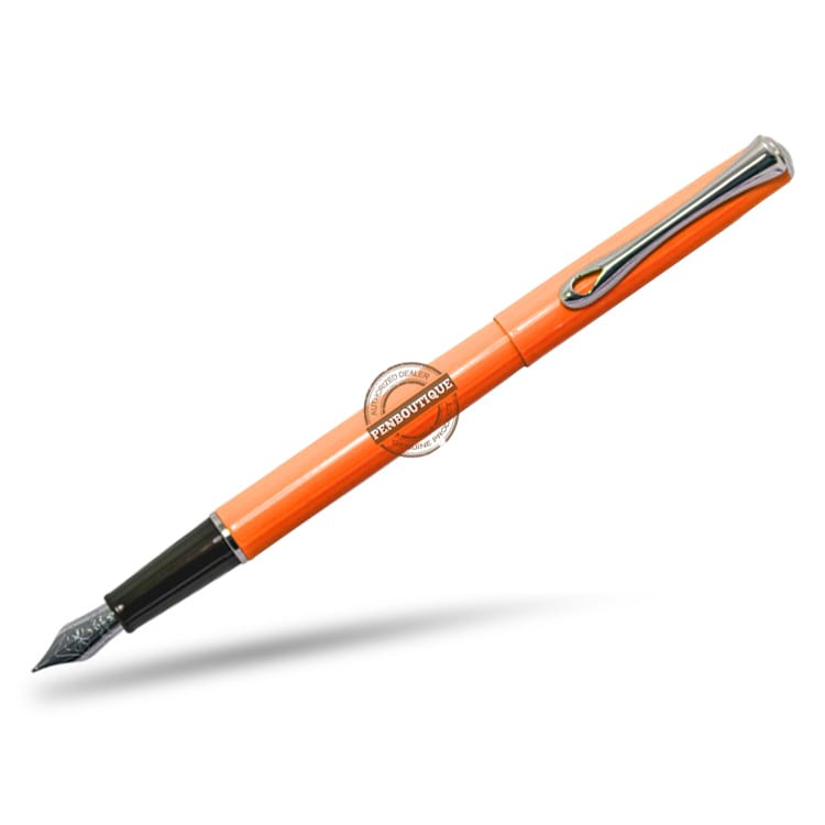 Diplomat Traveller Fountain Pen - Lumi Orange - Medium - Pen Boutique Ltd
