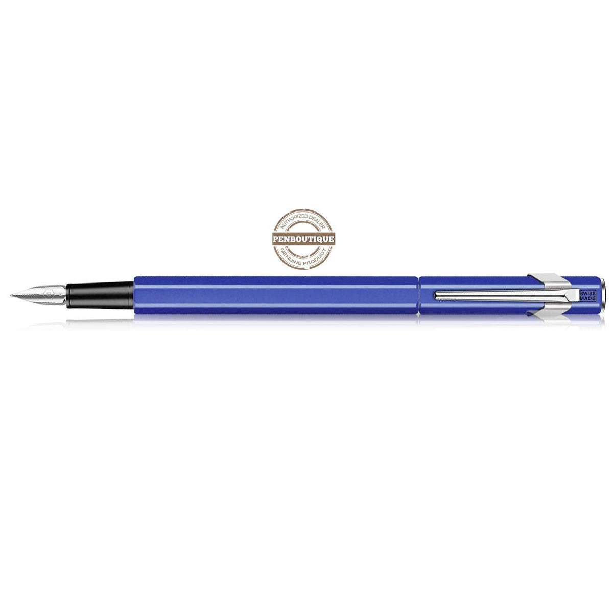 Caran D' Ache 849 Metal Fountain Pen - Blue - Medium Nib - Pen Boutique Ltd