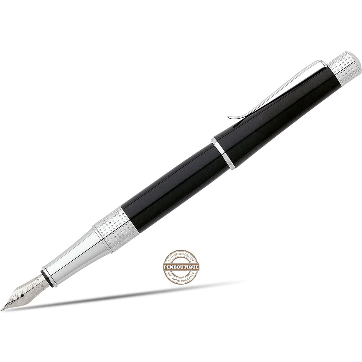 Cross Beverly Fountain Pen - Black Lacquer - Medium - Pen Boutique Ltd