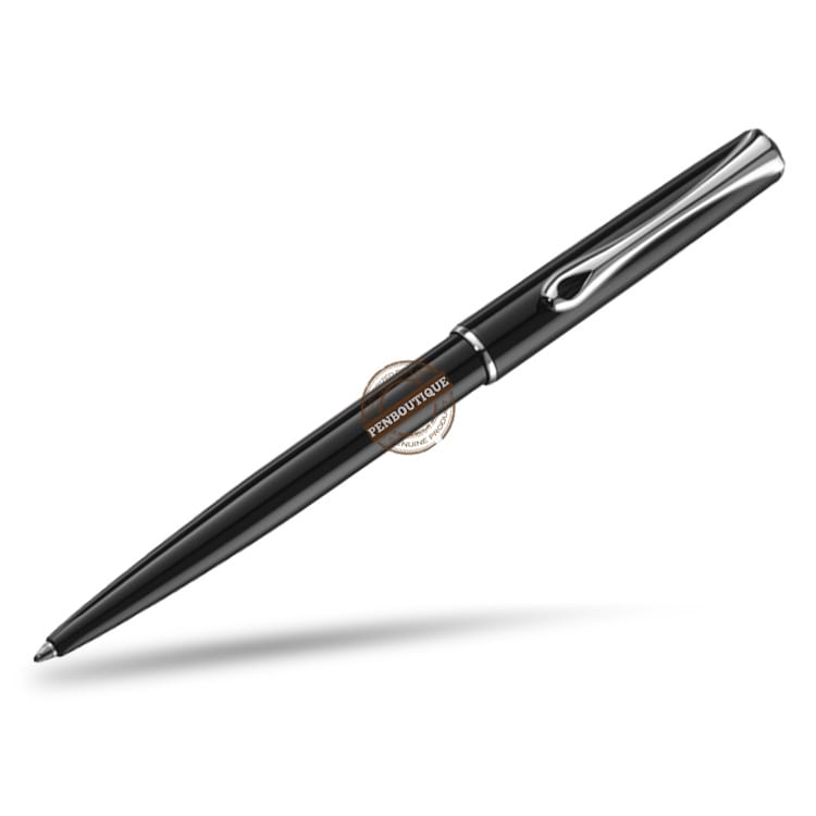 Diplomat Traveller EasyFLOW Ballpoint Pen - Black Lacquer - Pen Boutique Ltd