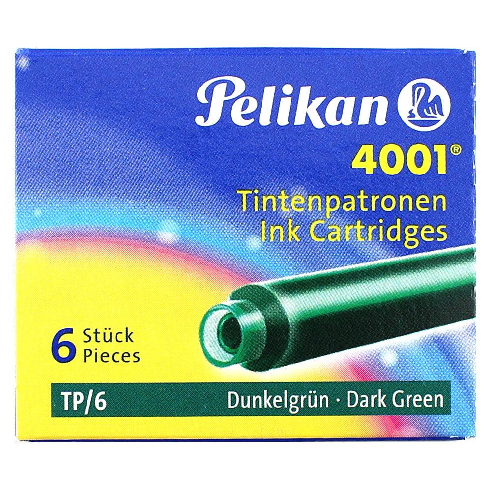 Pelikan 4001 Ink Cartridges - TP6 Dark Green - Short - Pen Boutique Ltd