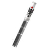 David Oscarson Rosetta Stone Rollerball Pen - Translucent Grey and Opaque Black and Red Hard Enamel - Pen Boutique Ltd