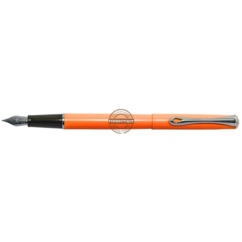Diplomat Traveller Fountain Pen - Lumi Orange - Medium - Pen Boutique Ltd