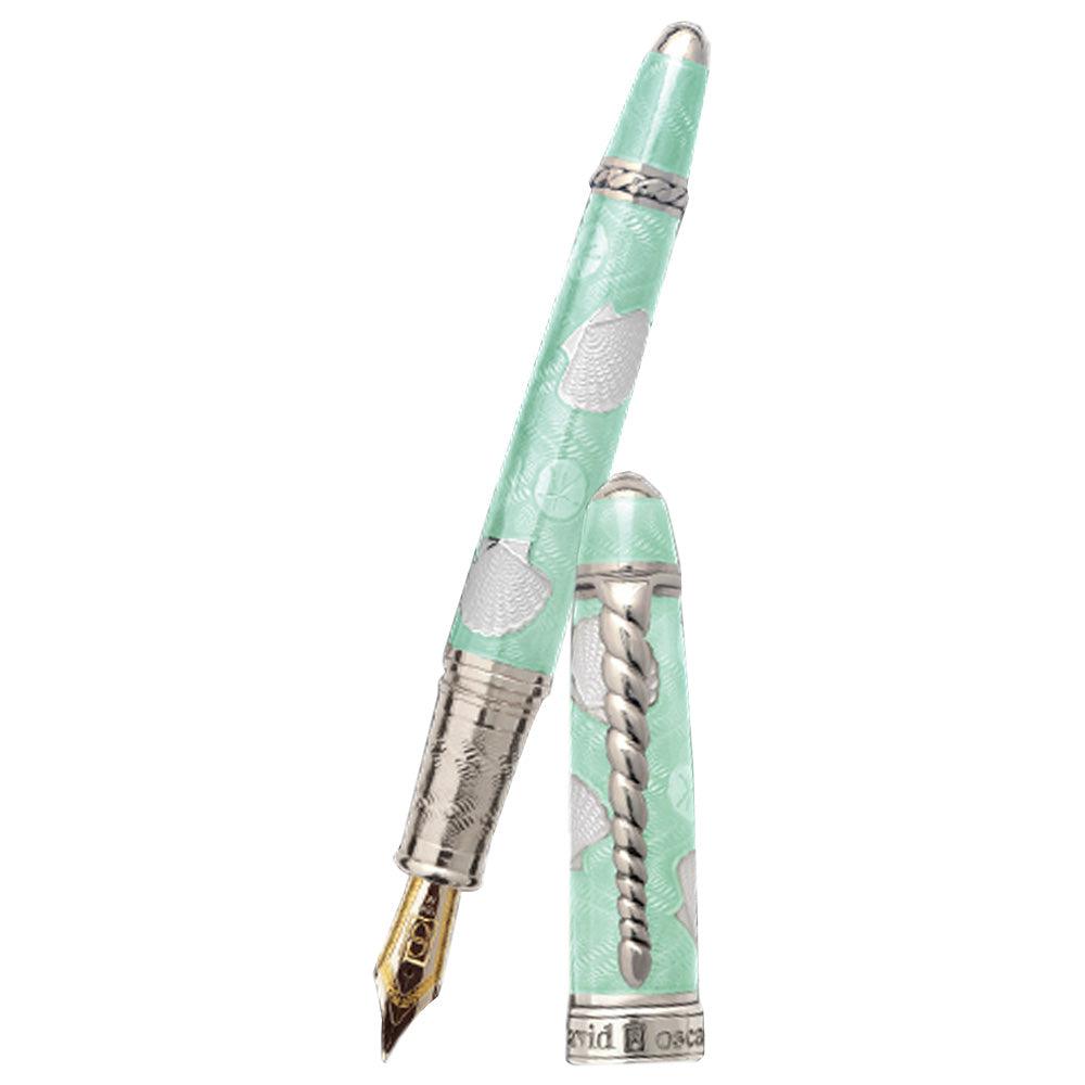 David Oscarson Seaside Fountain Pen - Limited Edition - Seafoam Green/White - Pen Boutique Ltd