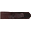 Yak Leather Premium Leather One Pen Pouch with Flap - Brown - Pen Boutique Ltd