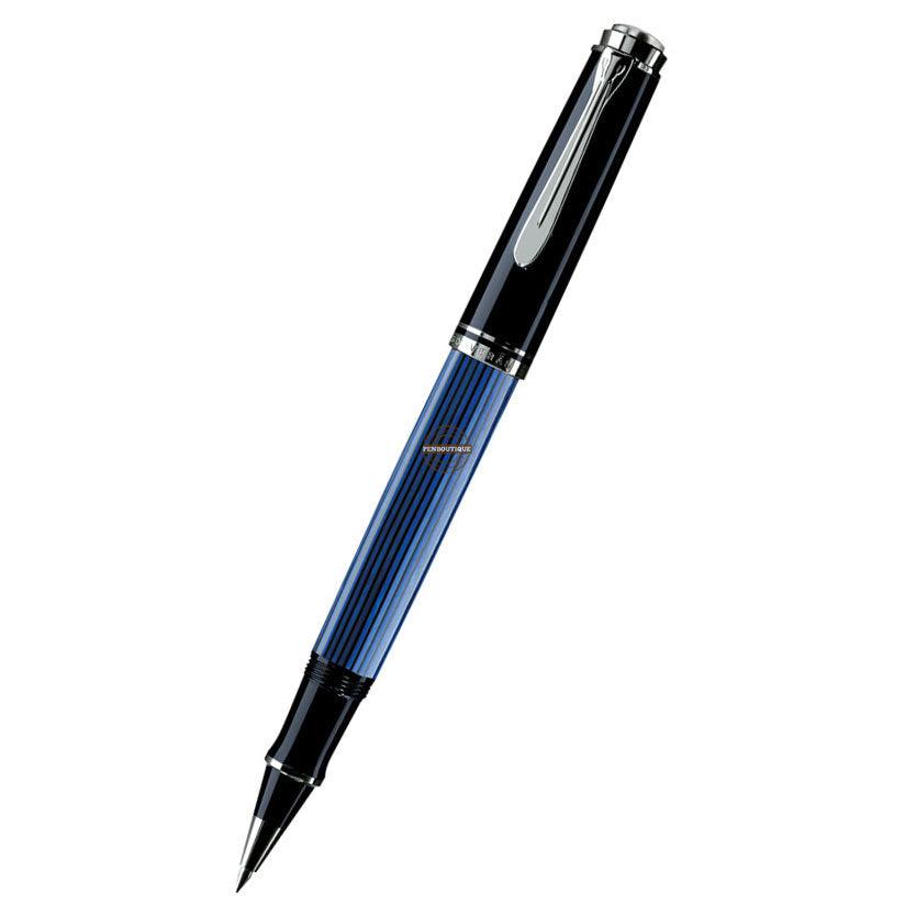 Pelikan Souveran R805 Black/Blue Rollerball Pen - Pen Boutique Ltd