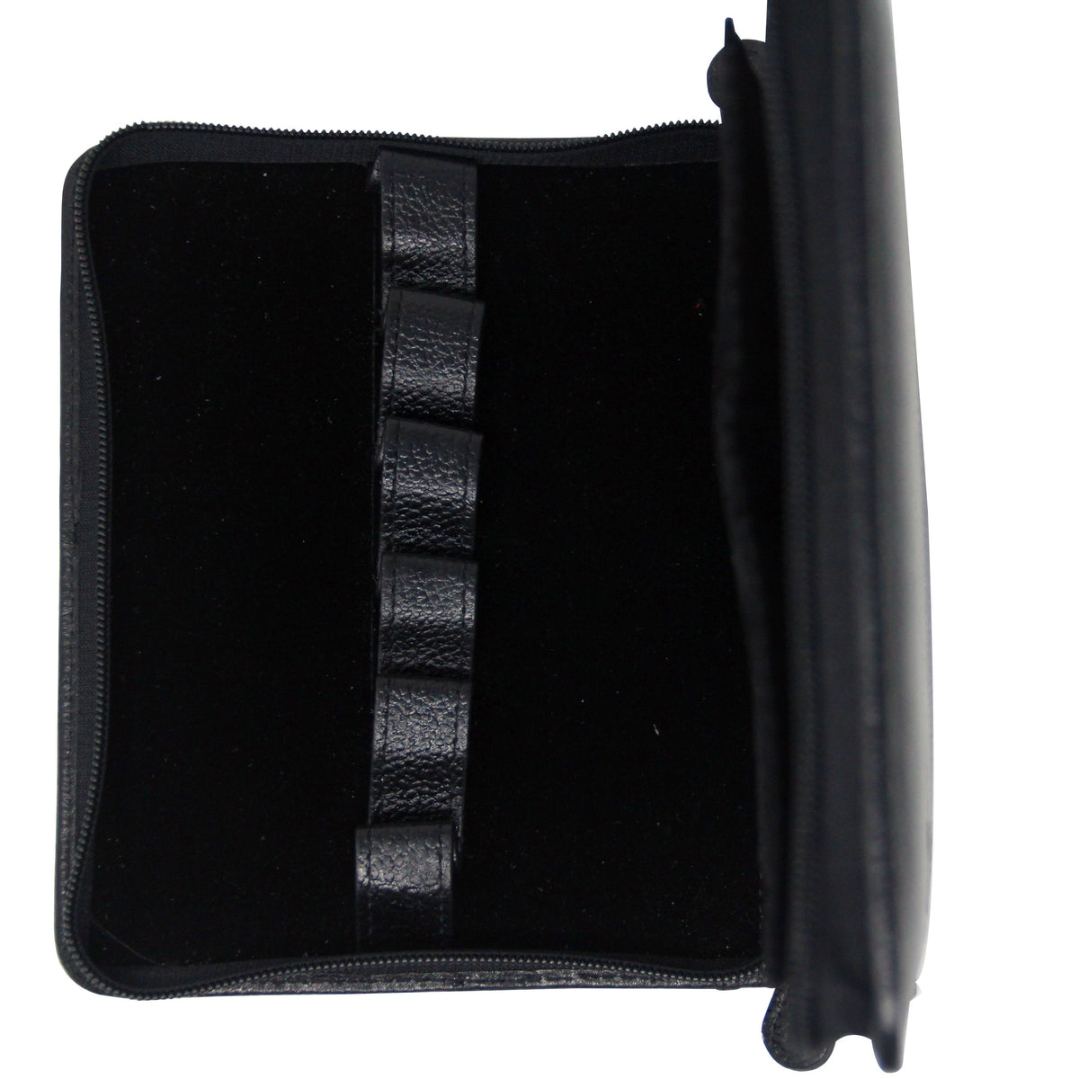 Yak Leather Premium Leather 12 Pen Case - Black - Pen Boutique Ltd
