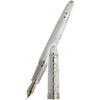 David Oscarson Winter Fountain Pen - Limited Edition - Rhodium Trim - White - Pen Boutique Ltd