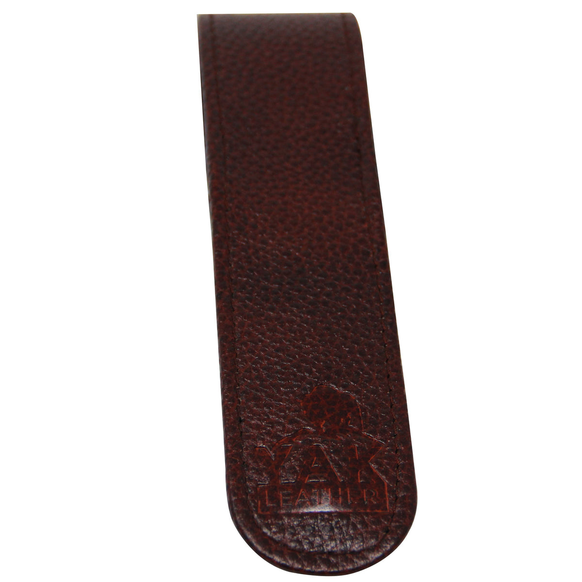 Yak Leather Premium Leather One Pen Pouch with Flap - Brown - Pen Boutique Ltd
