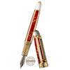 David Oscarson Trellis Fountain Pen - Limited Edition - Red & White/18k YG Vermeil - Pen Boutique Ltd