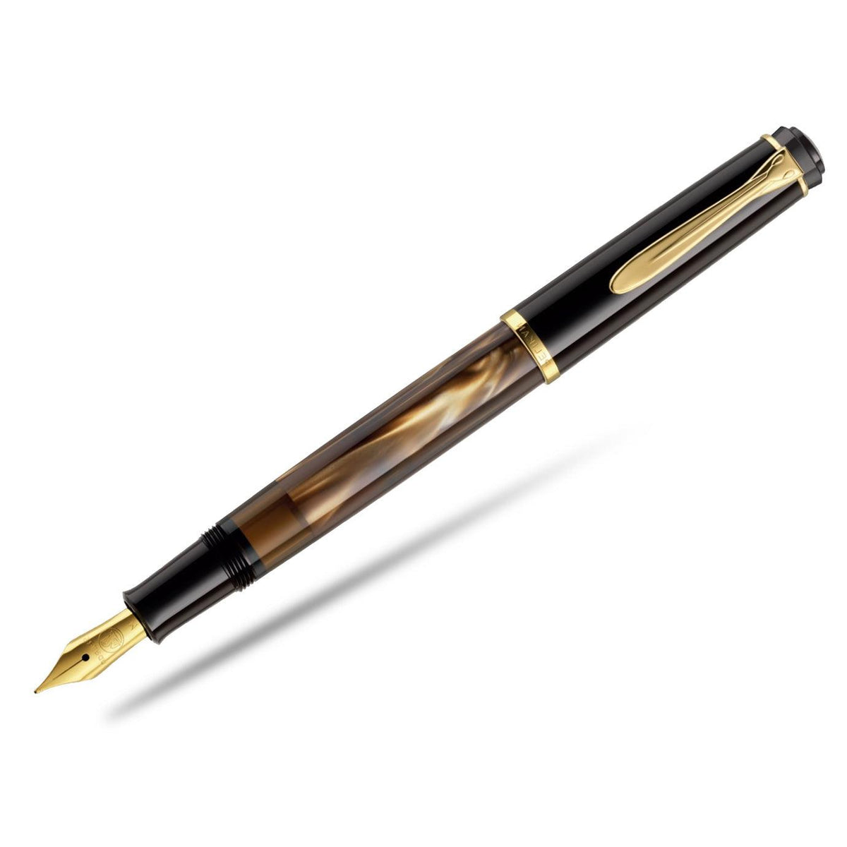 Pelikan Tradition Fountain Pen - M200 Brown Marbled - Pen Boutique Ltd