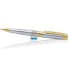 Sheaffer 300 Ballpoint Pen - Brushed Chrome - Gold Trim - Pen Boutique Ltd