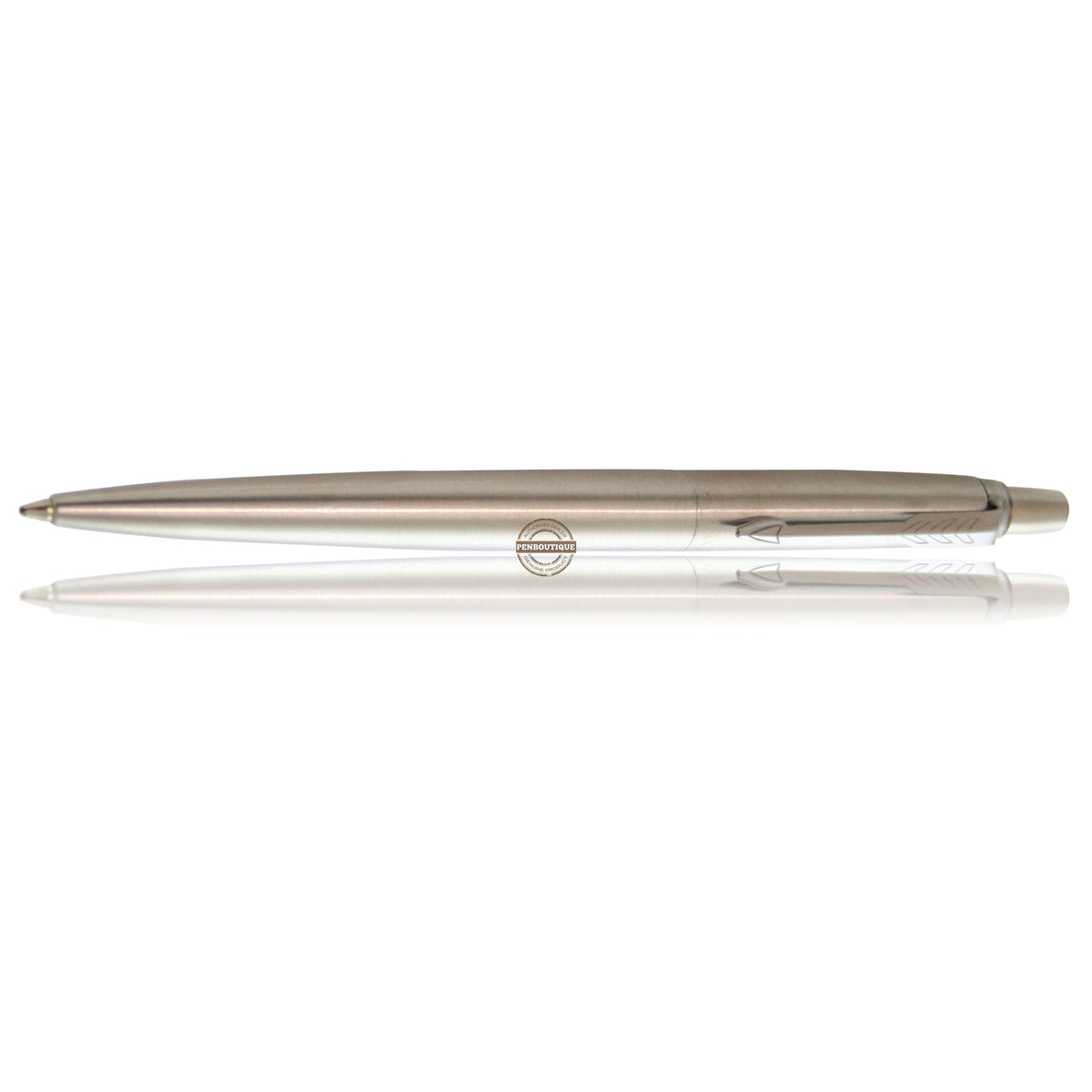 Parker Jotter Ballpoint Pen - Stainless Steel - Chrome Trim - Pen Boutique Ltd