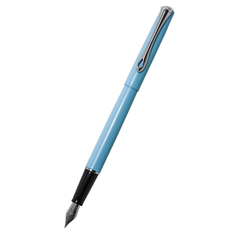 Diplomat Traveller Fountain Pen - Lumi Light Blue - Medium - Pen Boutique Ltd