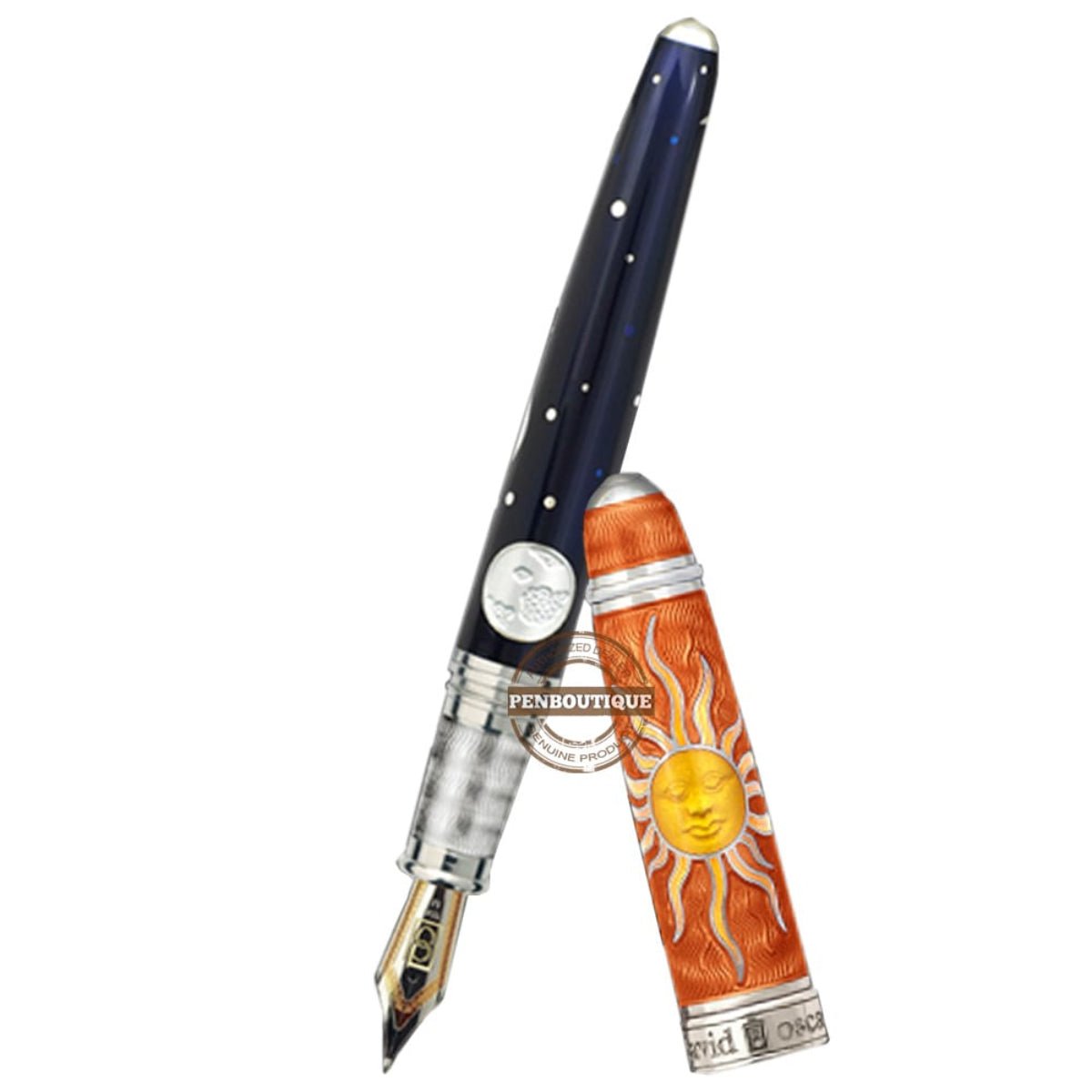 David Oscarson Celestial Fountain Pen - Limited Edition - Blazing Saffron Golden Yellow - Pen Boutique Ltd