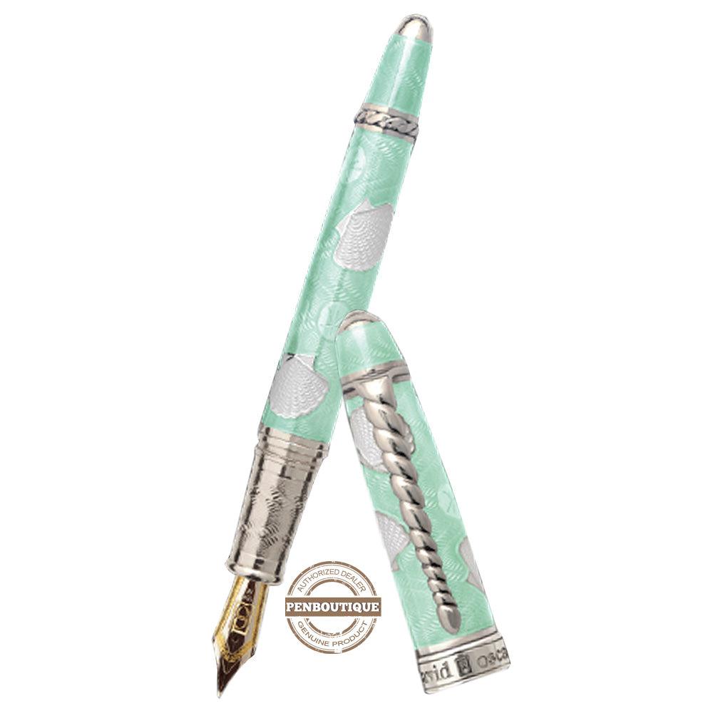 David Oscarson Seaside Fountain Pen - Limited Edition - Seafoam Green/White - Pen Boutique Ltd