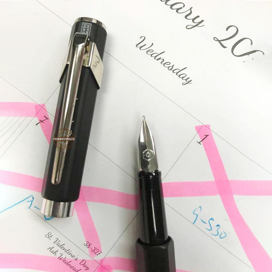 Caran D' Ache 849 Metal Fountain Pen - Black - Medium Nib - Pen Boutique Ltd