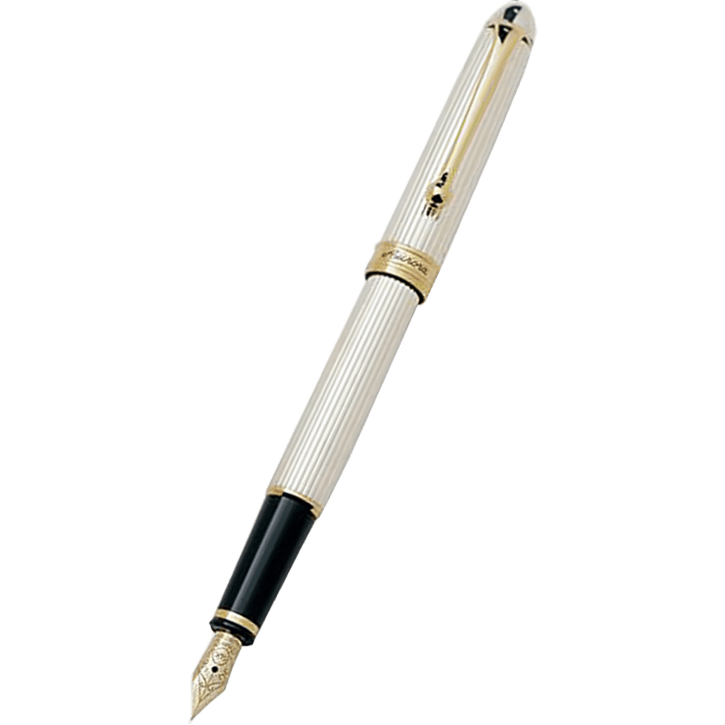 Aurora 88 Fountain Pen - Solid Sterling Silver - Medium - Pen Boutique Ltd