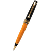 Aurora Optima O' Sole Mio Ballpoint Pen - Marbled Orange - Black Trim - Pen Boutique Ltd
