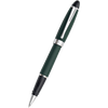 Aurora Ipsilon Rollerball Pen - Satin Green - Chrome Trim - Pen Boutique Ltd
