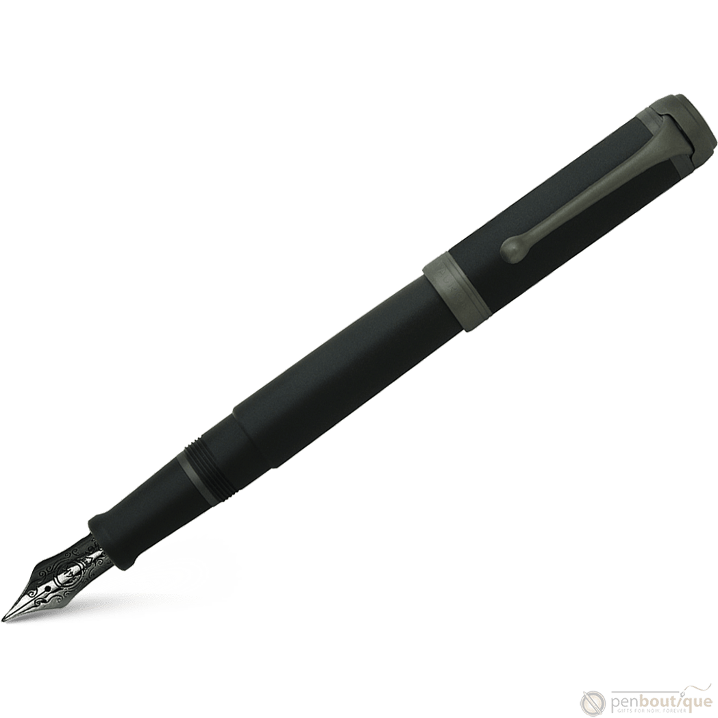 Aurora Talentum Fountain Pen - Black - Ruthenium Trim - Pen Boutique Ltd