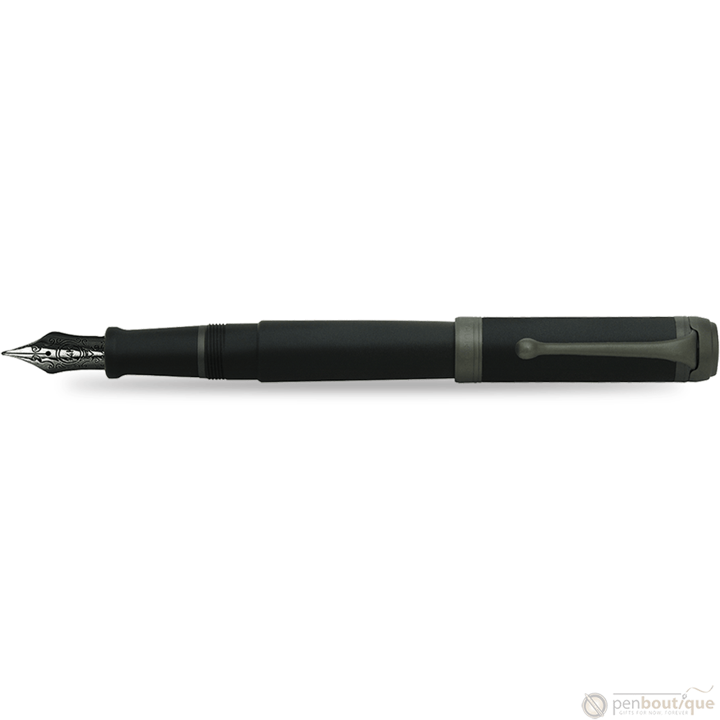 Aurora Talentum Fountain Pen - Black - Ruthenium Trim - Pen Boutique Ltd