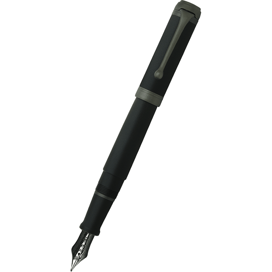 Aurora Talentum Fountain Pen - Black - Ruthenium Trim - Pen Boutique Ltd