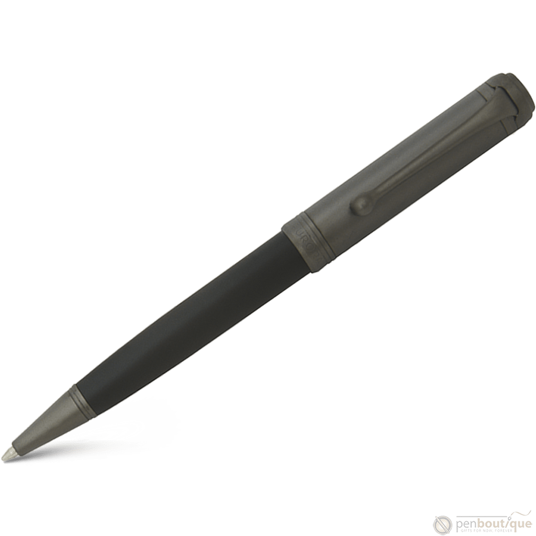 Aurora Talentum Ballpoint Pen - Black - Ruthenium Trim - Pen Boutique Ltd