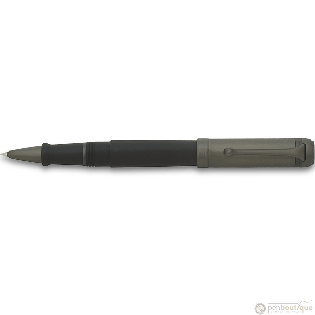 Aurora Talentum Rollerball Pen - Black - Ruthenium Trim - Pen Boutique Ltd