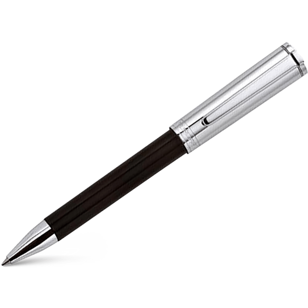 Aurora TU Ballpoint Pen - Black - Chrome Trim - Pen Boutique Ltd