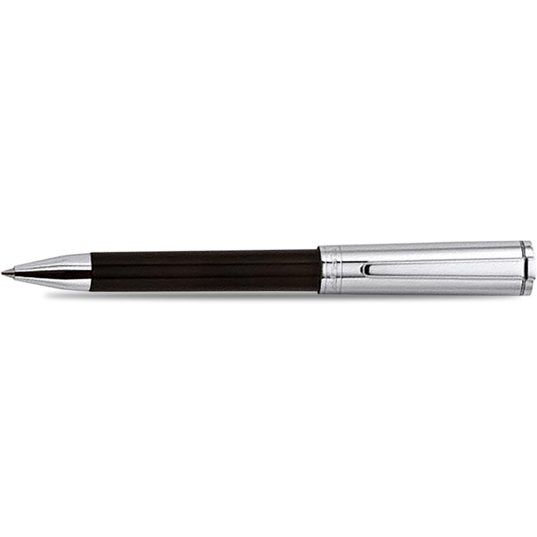 Aurora TU Ballpoint Pen - Black - Chrome Trim - Pen Boutique Ltd