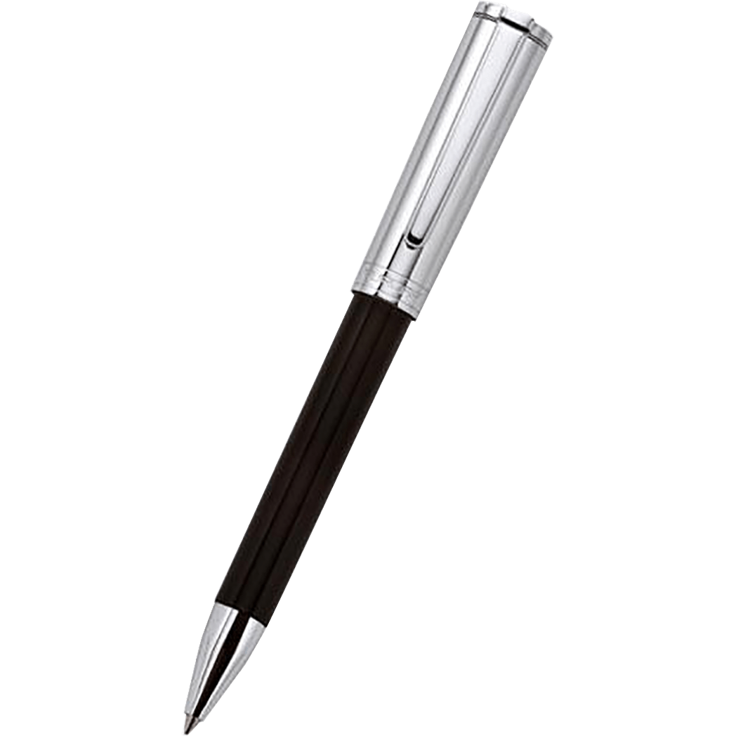 Aurora TU Ballpoint Pen - Black - Chrome Trim - Pen Boutique Ltd