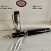 Aurora Optima Fountain Pen - Black - Sterling Silver Cap - Pen Boutique Ltd