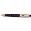 Aurora Optima Fountain Pen - Black - Sterling Silver Cap - Pen Boutique Ltd