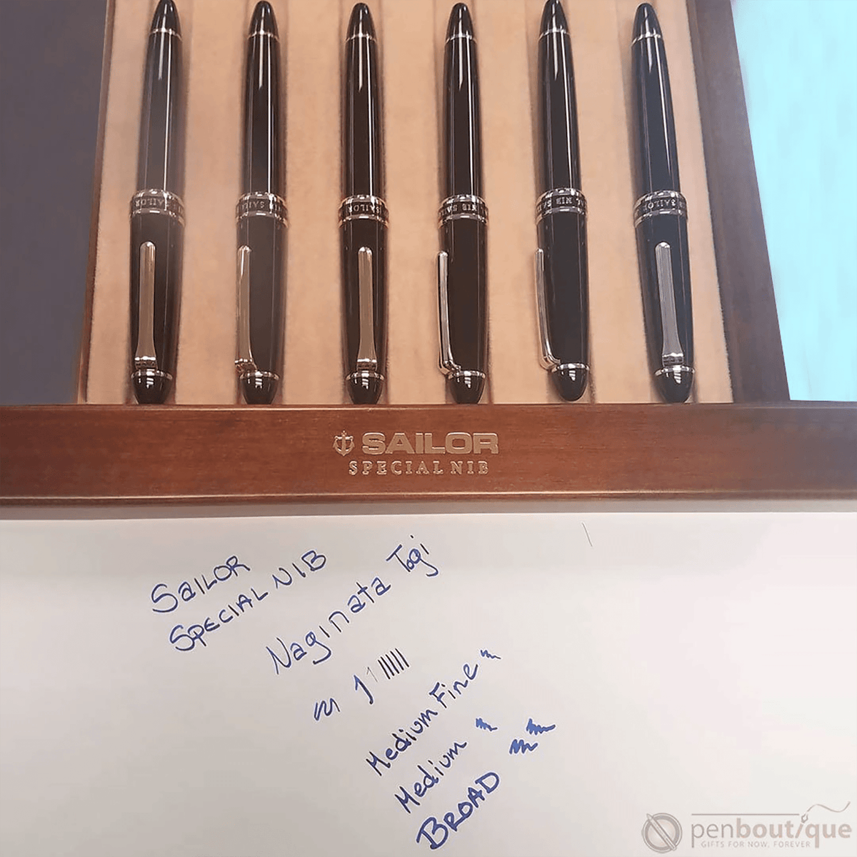 Sailor 1911 L Fountain Pen - Naginata Togi - Gold Trim - Black - Bespoke Dealer Exclusive - Pen Boutique Ltd