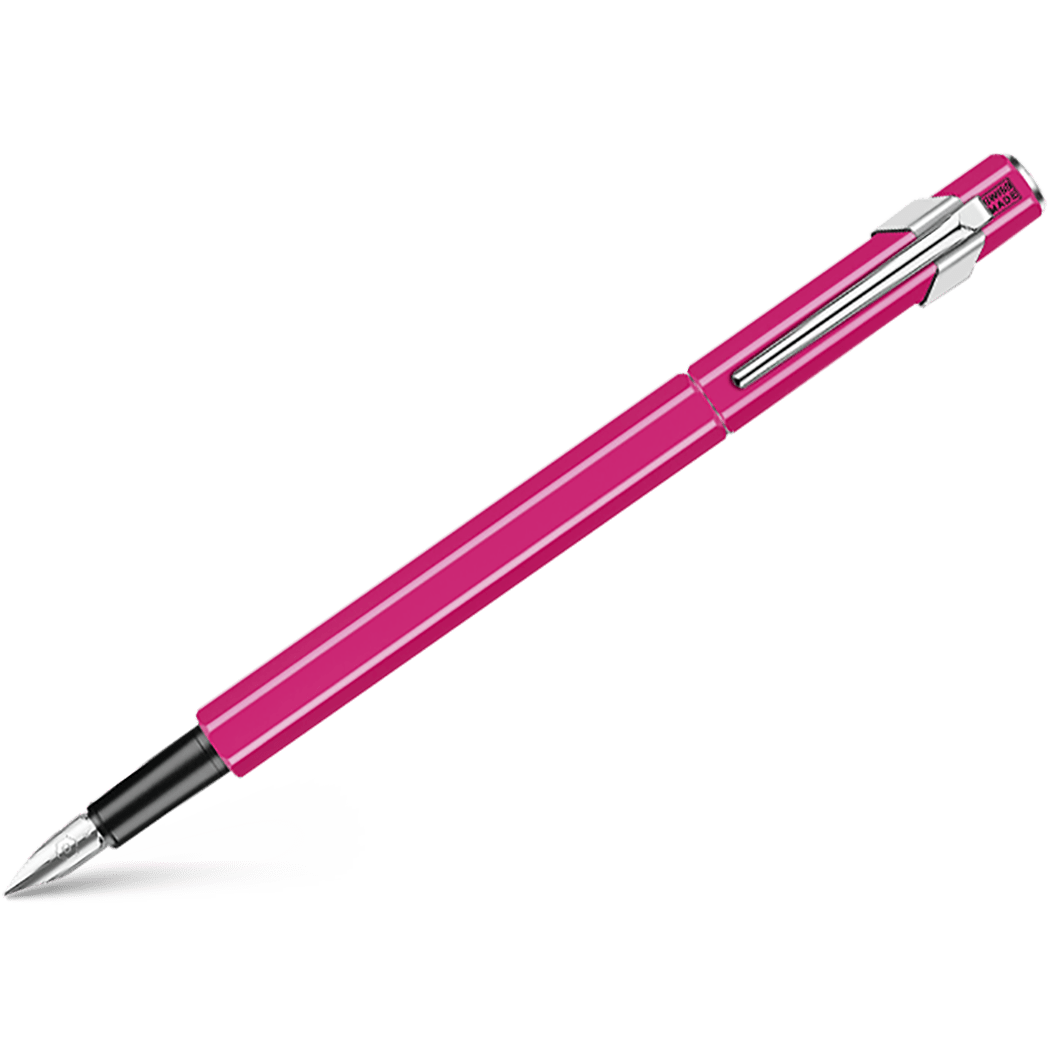 Caran d'Ache 849 Fountain Pen - Pink Fluorescent - Medium - Pen Boutique Ltd