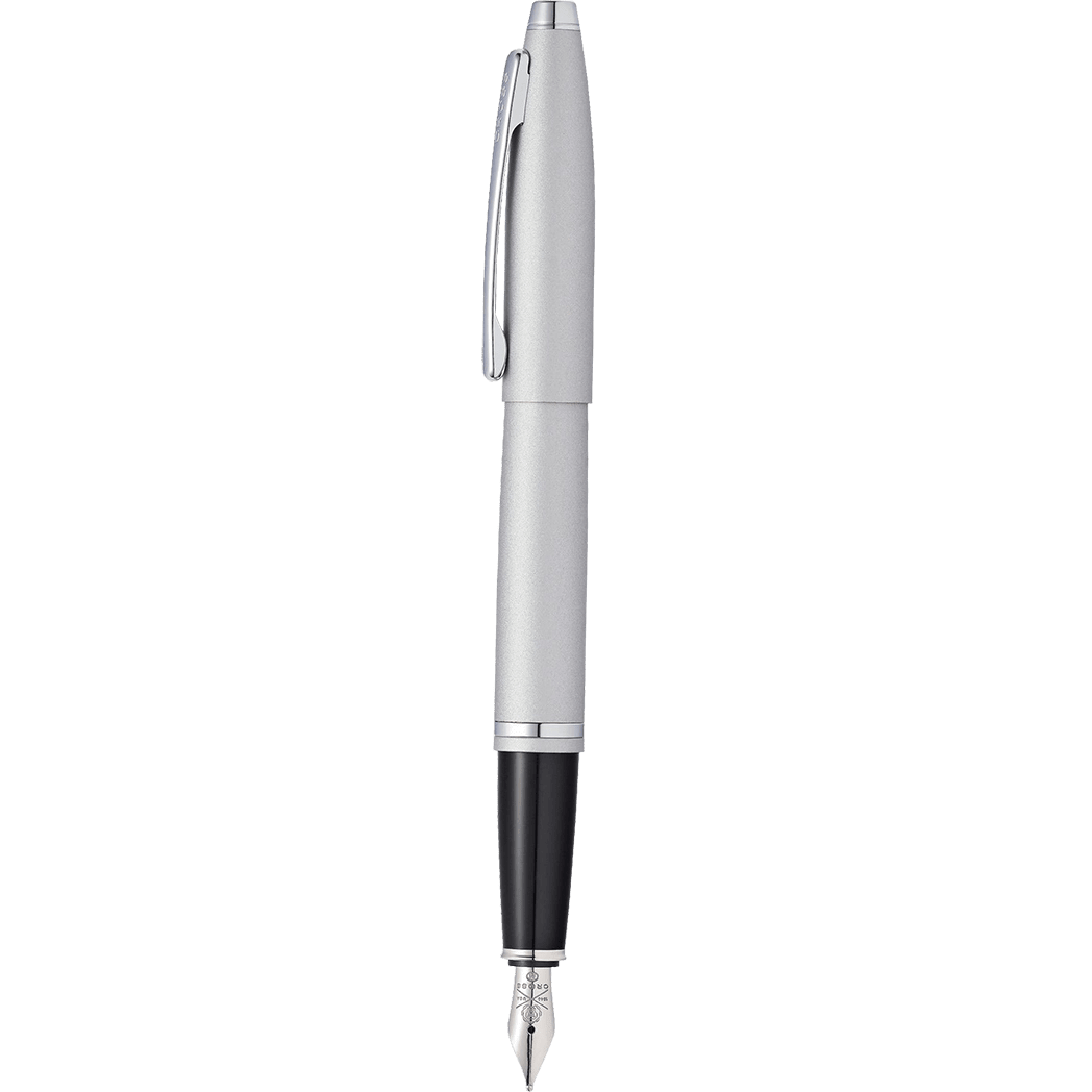 Cross Calais Fountain Pen - Satin Chrome - Medium - Pen Boutique Ltd