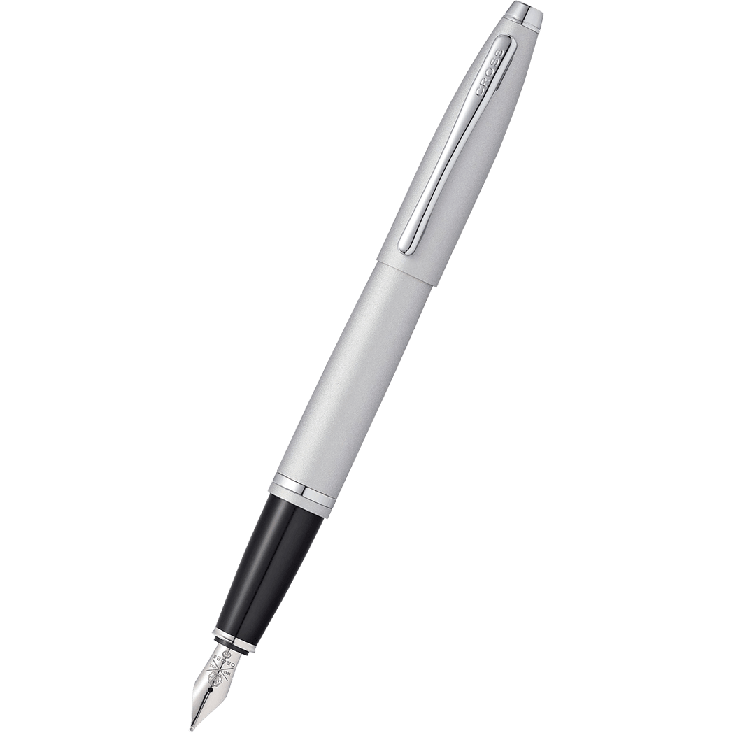 Cross Calais Fountain Pen - Satin Chrome - Medium - Pen Boutique Ltd