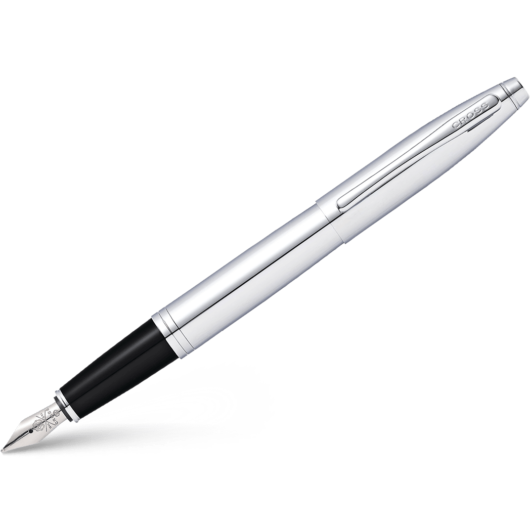 Cross Calais Fountain Pen - Polished Chrome - Medium - Pen Boutique Ltd