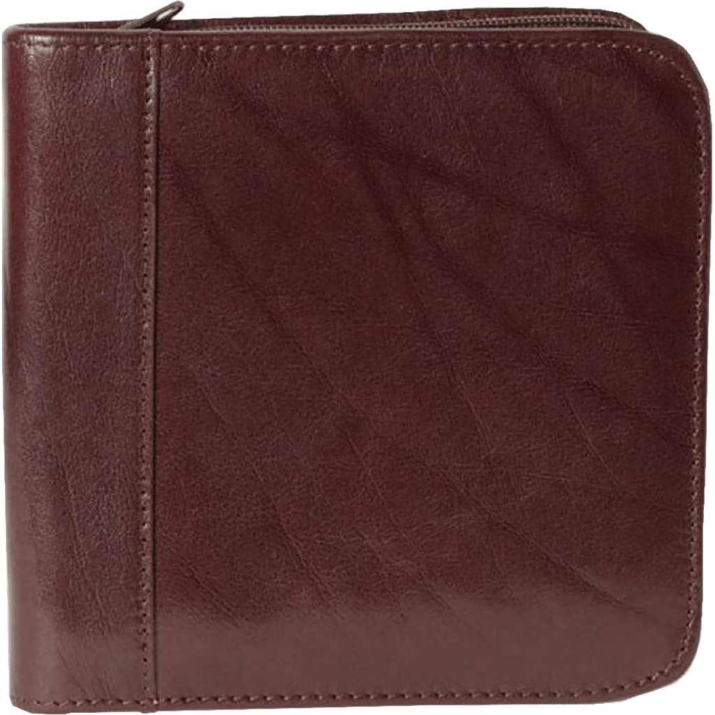 Aston Leather 6 Slot Zippered Pen Case Brown - Pen Boutique Ltd