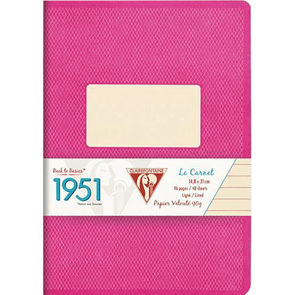 Clairefontaine 1951 Staplebound Lined Raspberry 5 ¾ X 8 ¼ - Pen Boutique Ltd